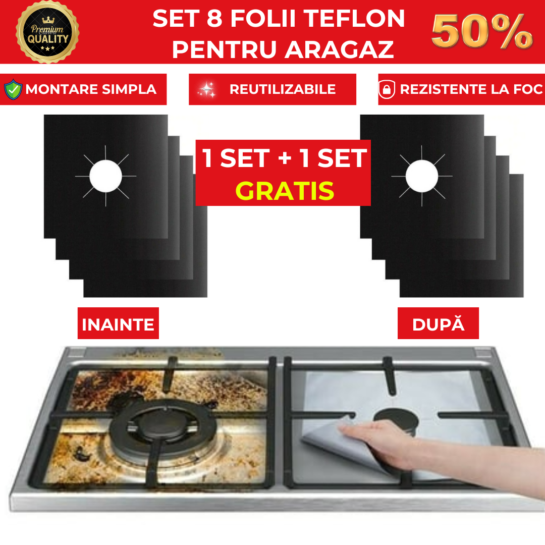 SET 8 FOLII TEFLON  PENTRU ARAGAZ