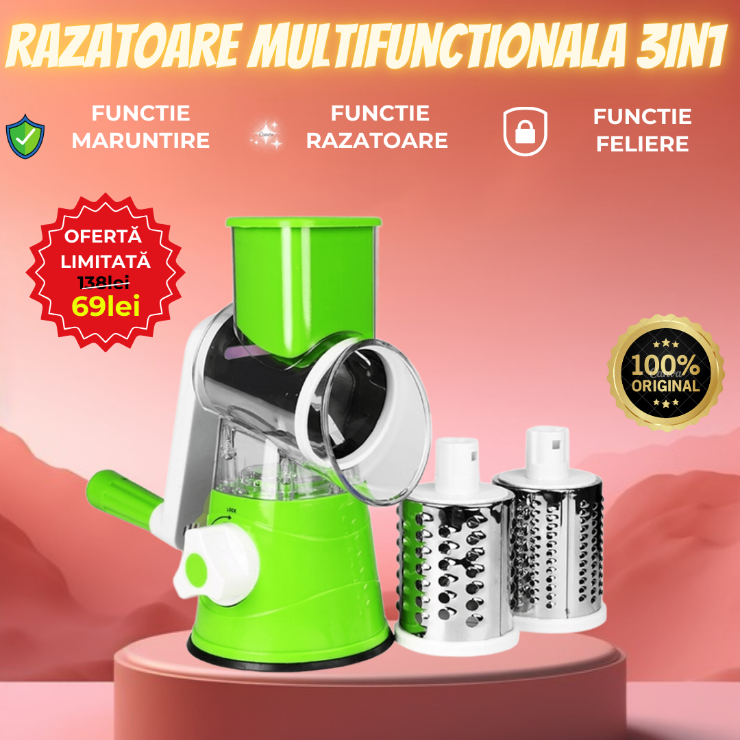 Răzătoare 3 în 1 Pentru Legume, Fructe