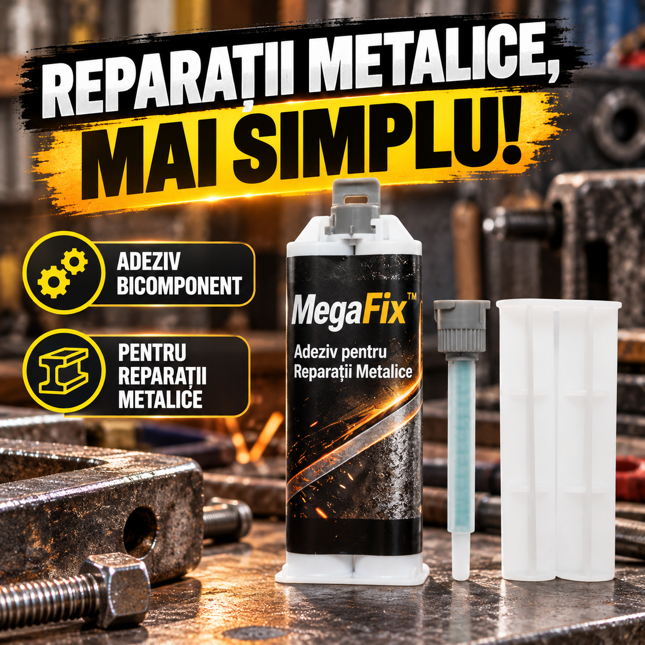 1+1 GRATIS: MegaFix™ – Adeziv pentru Reparații Metalice