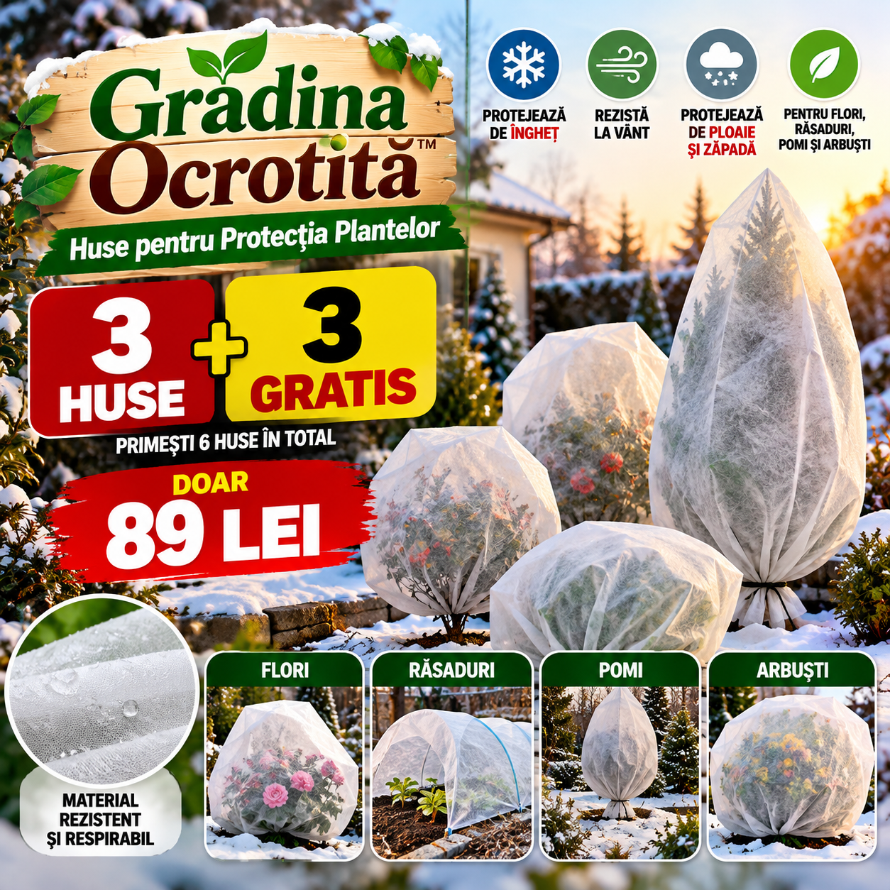 Grădina Ocrotită™ – Huse pentru Protecția Plantelor