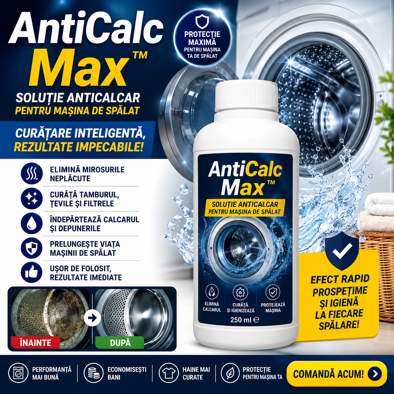 AntiCalc Max™ - Solutie anticalcar pentru masina de spalat