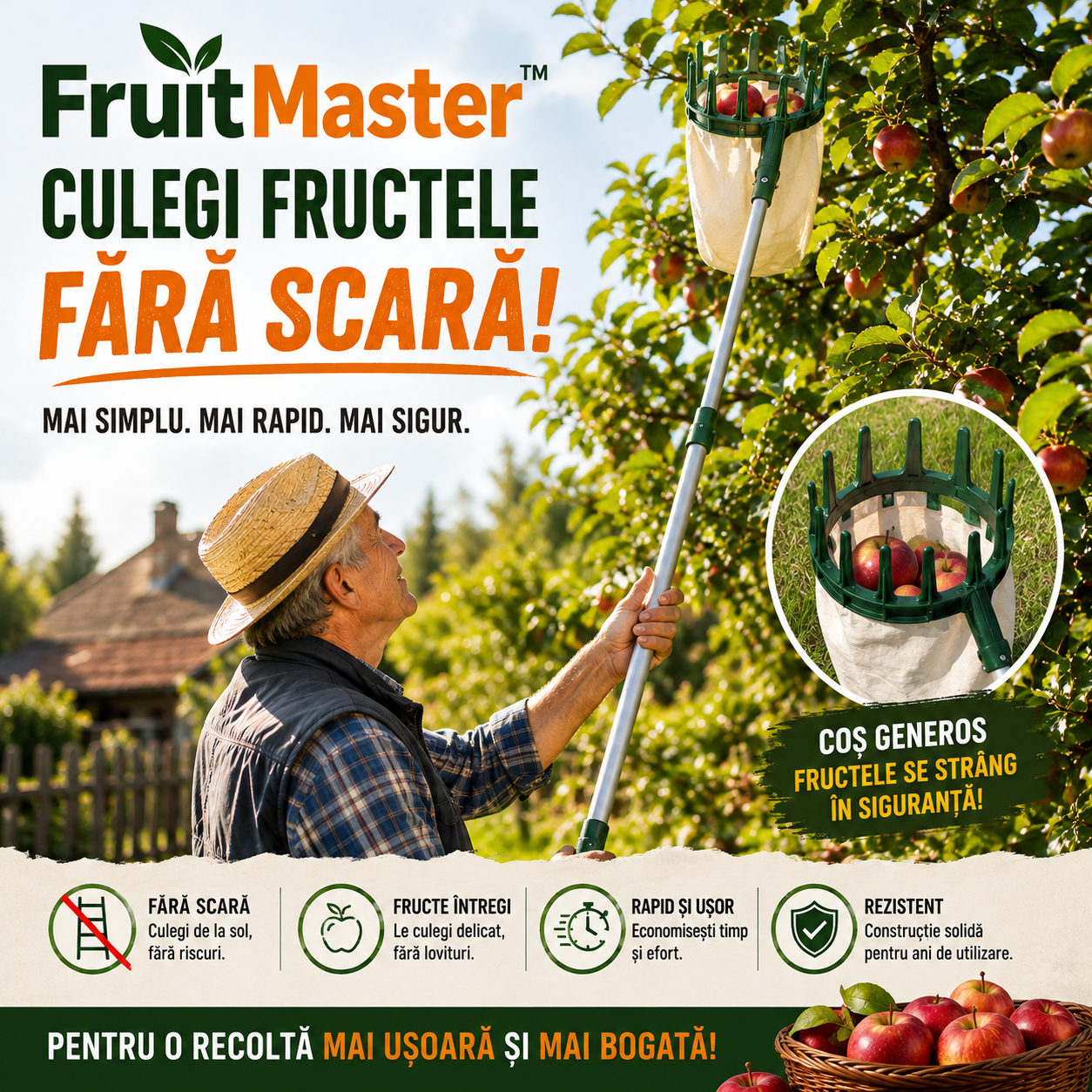 FruitMaster™ - Culegător de Fructe Profesional