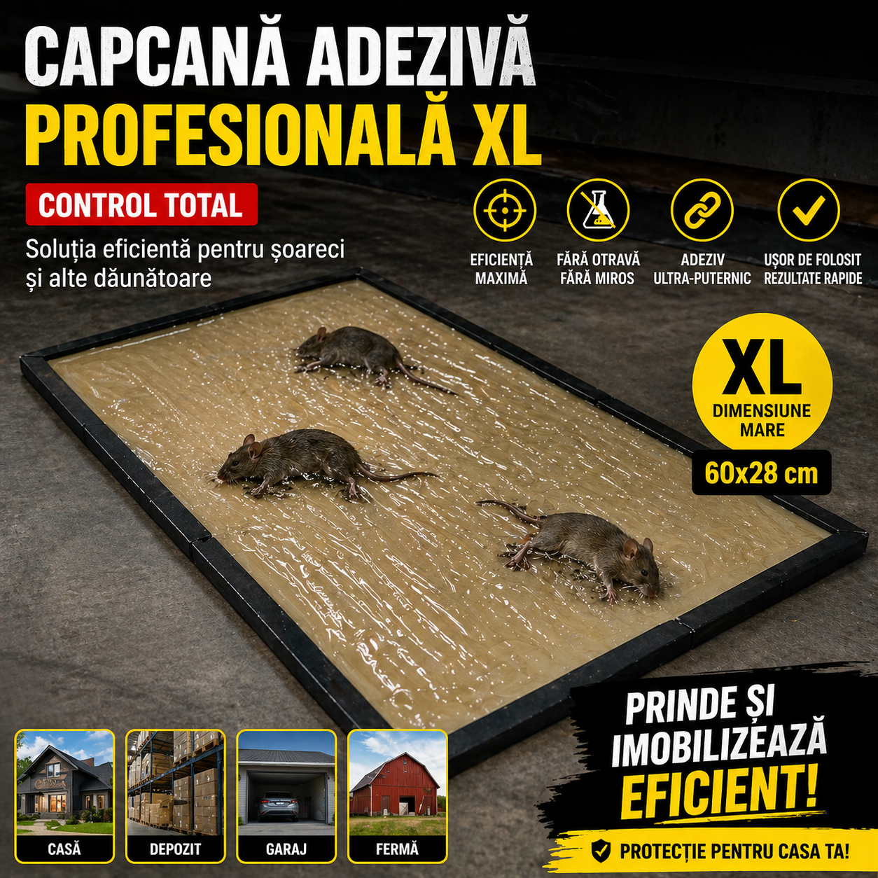 1+1 GRATIS: Capcane cu Lipici pentru Soareci si Sobolani