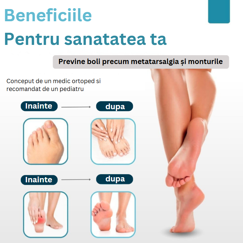 2 PERECHI +2 GRATIS: Corectoare Terapeutice cu separator de degete