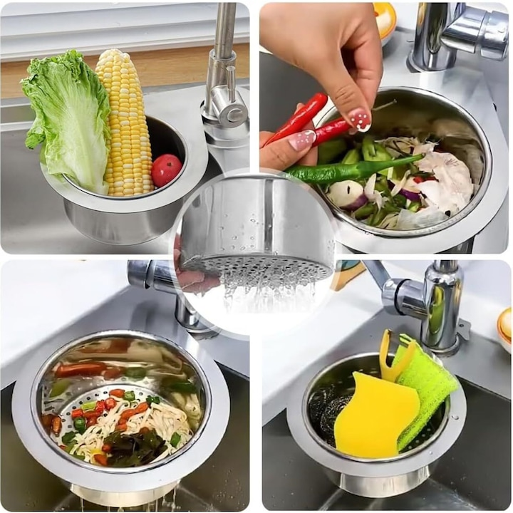 Sită de Chiuvetă pentru Resturi Alimentare din oţel inoxidabil