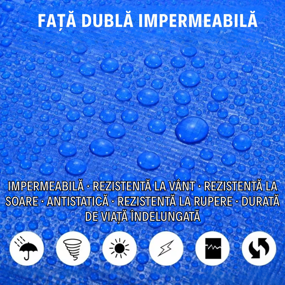 1+1 GRATIS: Prelata Super Rezistenta Pentru Ploaie si Acoperit Suprafete, 3x4 m