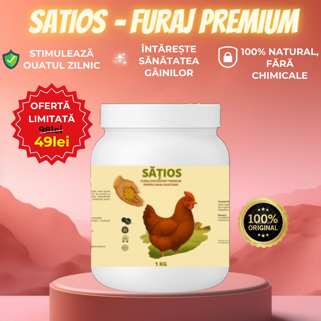 1 KG - SATIOS - furaj organic pentru gaini ouatoare